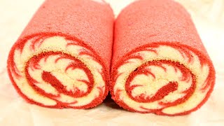 Red Velvet Hurricane Swiss Roll|红丝绒旋风蛋糕卷| Spiral Roll Cake|  飓风蛋糕卷