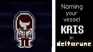 Deltarune Chapter 1  - What If you name your vessel “Kris”?