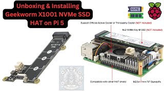 Unboxing \u0026 Installing Geekworm X1001 NVMe SSD HAT on Raspberry Pi 5 #nvme #Pi5Upgrade