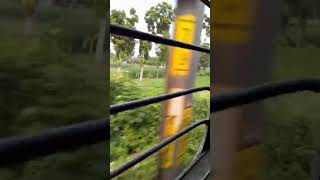 Dangerous High Speed action by Ranaghat Bangaon local. 33725 approaching Satberia Halt