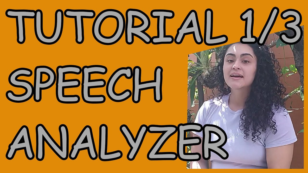 Tutorial 1 3 Speech Analyzer Youtube