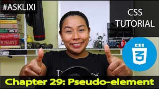 Chapter 29: CSS Tutorial - Pseudo-element
