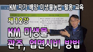 KM 자가 배양 미생물농법 활용 교육 (제12강 KM 미생물을 관주 및 엽면시비하는 방법)