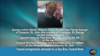 MTV OBITUARIES FOR MONDAY 31ST OCTOBER 2022