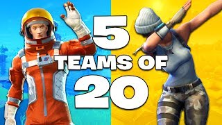 *NEW GAME MODE* TEAMS OF 20 UPDATE!! (Fortnite Battle Royale)