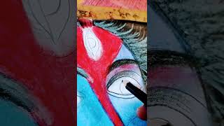 Mahakali//Maa kali face drawing #shorts #mahakali#youtubeshorts