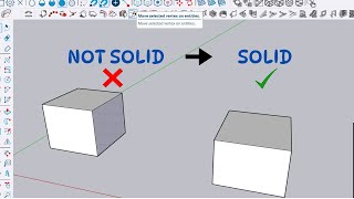 HOW TO CONVERT NOT SOLID OBJECT TO SOLID???? #sketchup #tutorial #malayalamtutorials #3dtrick