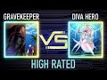 Gravekeeper vs Diva hero | High Rated | Edison Format | Dueling Book