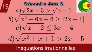 Inéquations Irrationnelles 1S