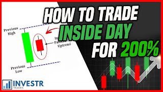 🔑HOW TO TRADE INSIDE DAY/INSIDE BAR! DAY TRADING OPTIONS FOR 200% GAINS! INSIDE DAY PATTERN