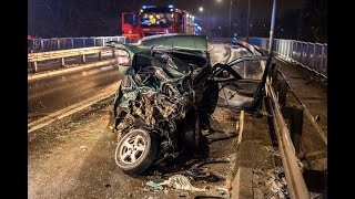 Wypadek w Kluczborku - zderzyły się 3 samochody.