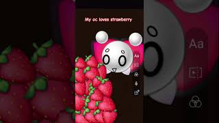 Strawberry!! My oc loves strawberry and loved to eat strawberry#emojic #emojis#emoji#strawberry#emoj