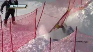 Tommy Ford Crashes in Adelboden GS - USSA Network