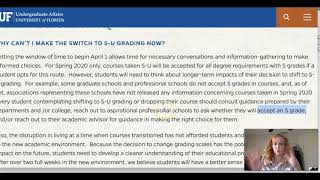 S-U Grading Options for Class