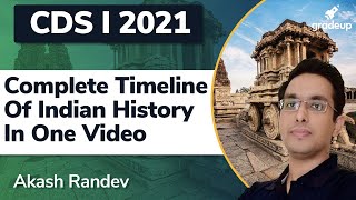 Complete Timeline Of Indian History In One Video | CDS I 2021 | Ancient Medieval & Modern History