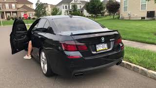 2013 BMW 550i Stock vs Muffler Delete START UP ONLY