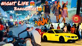 Crazy Night Life🥵/Bangalore🥳/Planning To Pickup A Girl😻/Cute Girls Public Reactions❤️‍🔥/Worth Varma😹