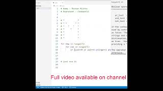 Alphabet M python pattern