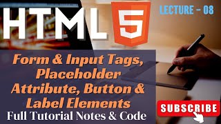 🌟 HTML Form Elements | Input Types, Placeholder, Label, and Buttons 🌟