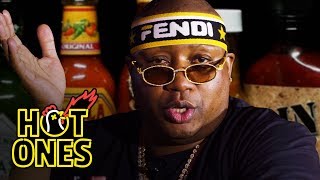 E-40 Asks a Fan to Save Him While Eating Spicy Wings | Hot Ones