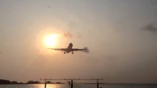 Airbus A330 Landing Aruba TNCA Reina Beatrix International Airport