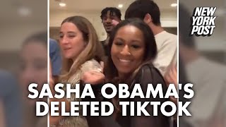 Sasha Obama TikTok dance video deleted after going viral | New York Post