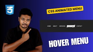 🎯 Border Menu Hover Effect with Background | CSS Animation Tutorial