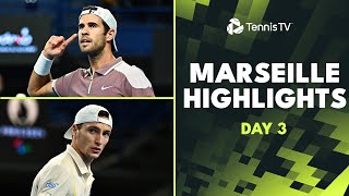 Felix faces Halys; Humbert, Khachanov & More Feature | Marseille 2024 Highlights Day 3