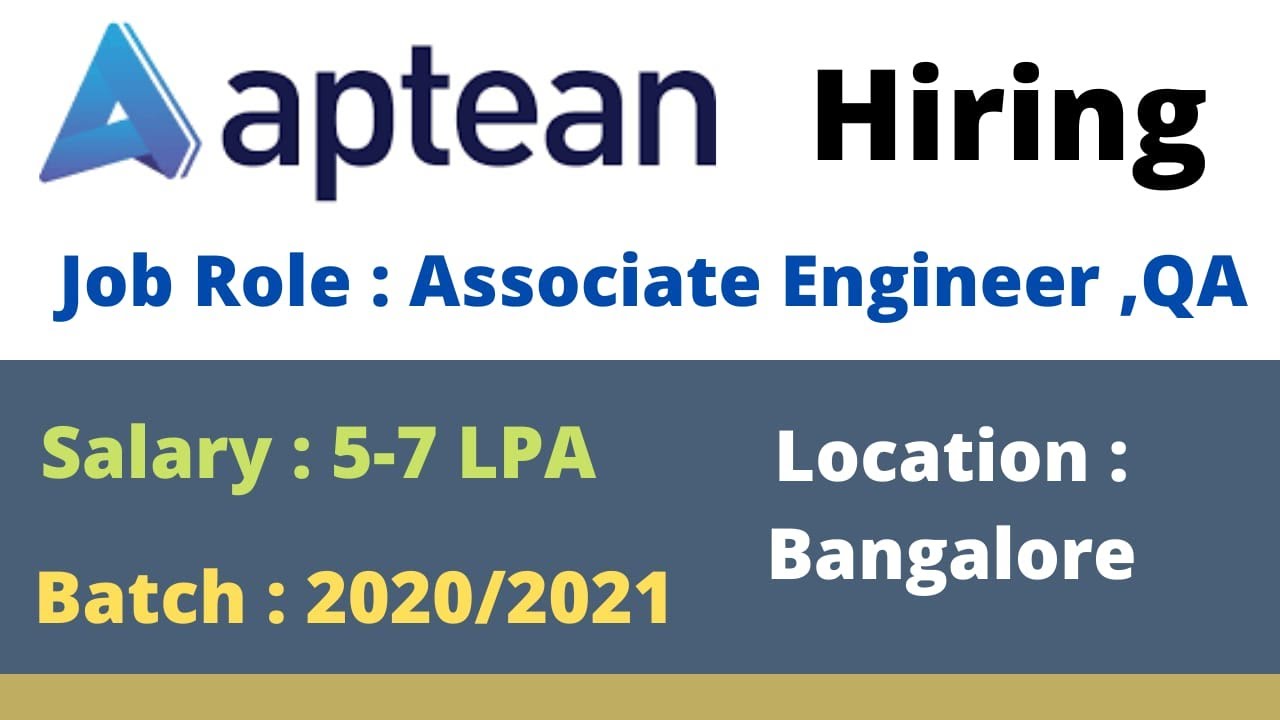 Aptean Off Campus Hiring Freshers For The Role Of Associate Engineer