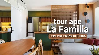 Apartamento La Familia em Alphaville com a Psicoarquitetura aplicada