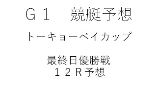 競艇予想平和島5/20Ｇ１トーキョーベイカップ最終日優勝戦１２Ｒ予想