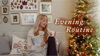 A cozy, simple EVENING ROUTINE: tea, chores, comfort shows, skincare & books 🧦🕯️📚 (stormy night)