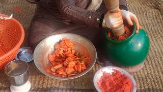 Anchar | Kashmiri Style Anchar | Homemade Mixed Vegetable Pickle | Village Style Achar