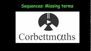 Sequences: Missing Terms - Corbettmaths