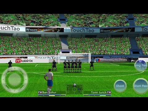 GamePlay Android liga mundial de fútbol (Tiro libre y gol)