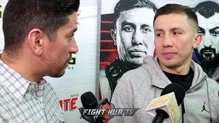 GENNADY GOLOVKIN "100% NOT EASY FIGHT! I RESPECT VANES! HES A GOOD GUY & GOOD FIGHTER!"