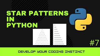 Star pattern in python using for loop| Python tutorial 7