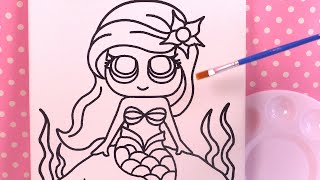 Peinture Princesse Sirène Ariel Crafts