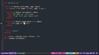 Vimscript Tutorial: Object Oriented Programming ( modifying object's attributes )