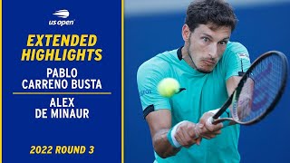 Pablo Carreno Busta vs. Alex De Minaur Extended Highlights | 2022 US Open Round 3