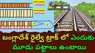 Secret Behind Bangladesh 3 Rail Railway Track 🤫 || బంగ్లాదేశ్ రైల్వే ట్రాక్ లో ఎందుకు మూడు పట్టాలు