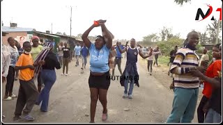 Drama as Protesters in Nakuru Demand For Brayo!No Brayo no Peace!!