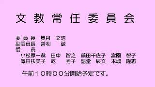 文教常任委員会（令和６年６月17日）