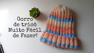 Gorro de tricô! Muito Fácil de Fazer! Passo a passo! Fio Douce Círculo!