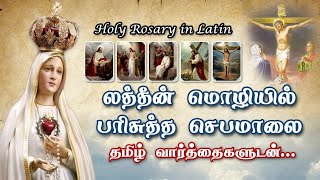 லத்தீன் மொழியில் பரிசுத்த செபமாலை || தமிழ் வார்த்தைகளுடன் || Rosary in Latin || 14.06.2024