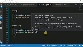 Ionic4 Native Storage
