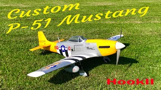 Custom Mustang P-51 RC Hookll / Warbird plane 1200mm