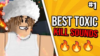 THE BEST TOXIC KILL SOUND IDS | Roblox Strongest Battlegrounds Custom Kill Code ids