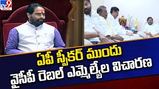 ఏపీ స్పీకర్ ముందు వైసీపీ రెబల్ ఎమ్మెల్యేల విచారణ - TV9