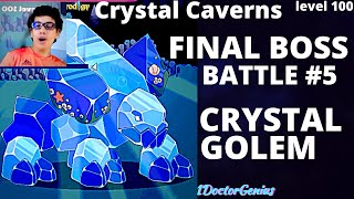 Prodigy Math Crystal Caverns: FINAL BOSS BATTLE "CRYSTAL GOLEM" Super powerful Level 100 Battle #5